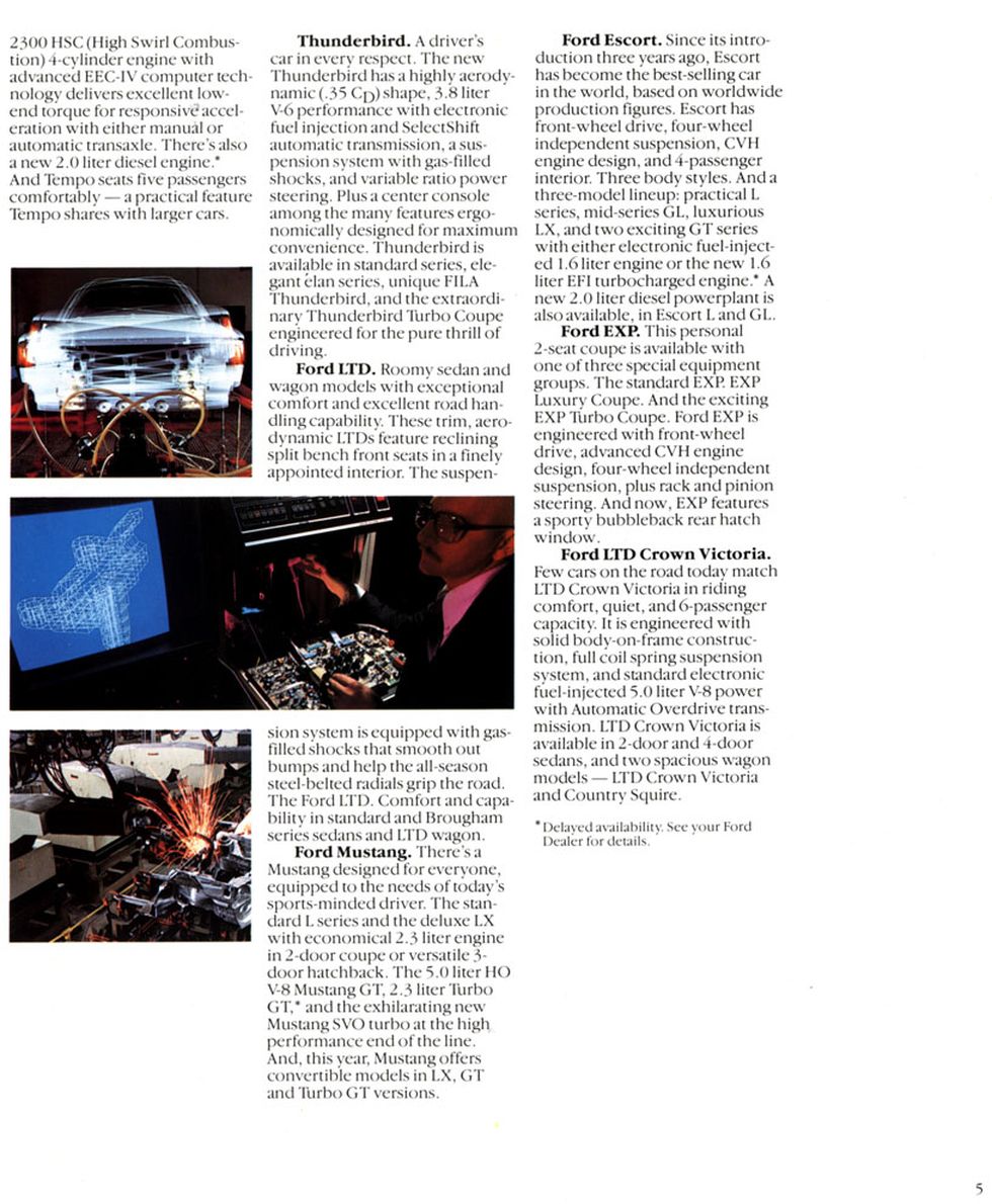 Ford car brochures #6
