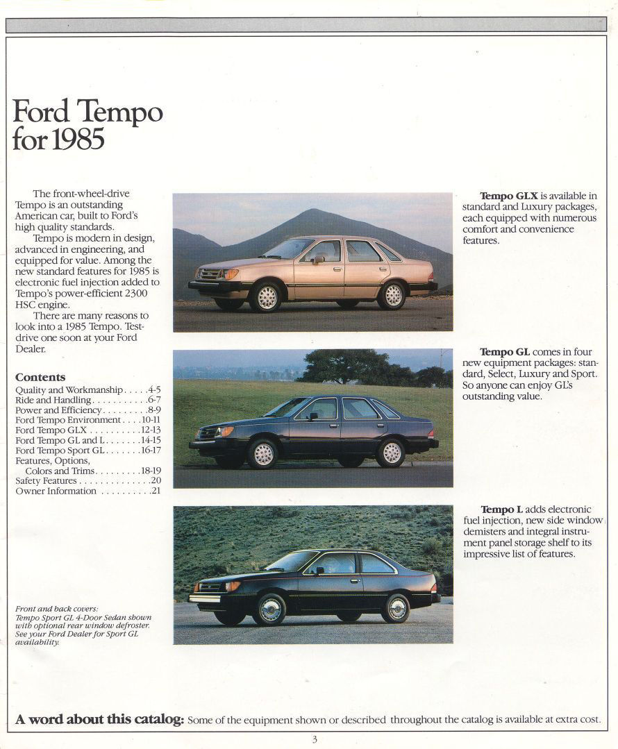 Ford tempo brochure #5