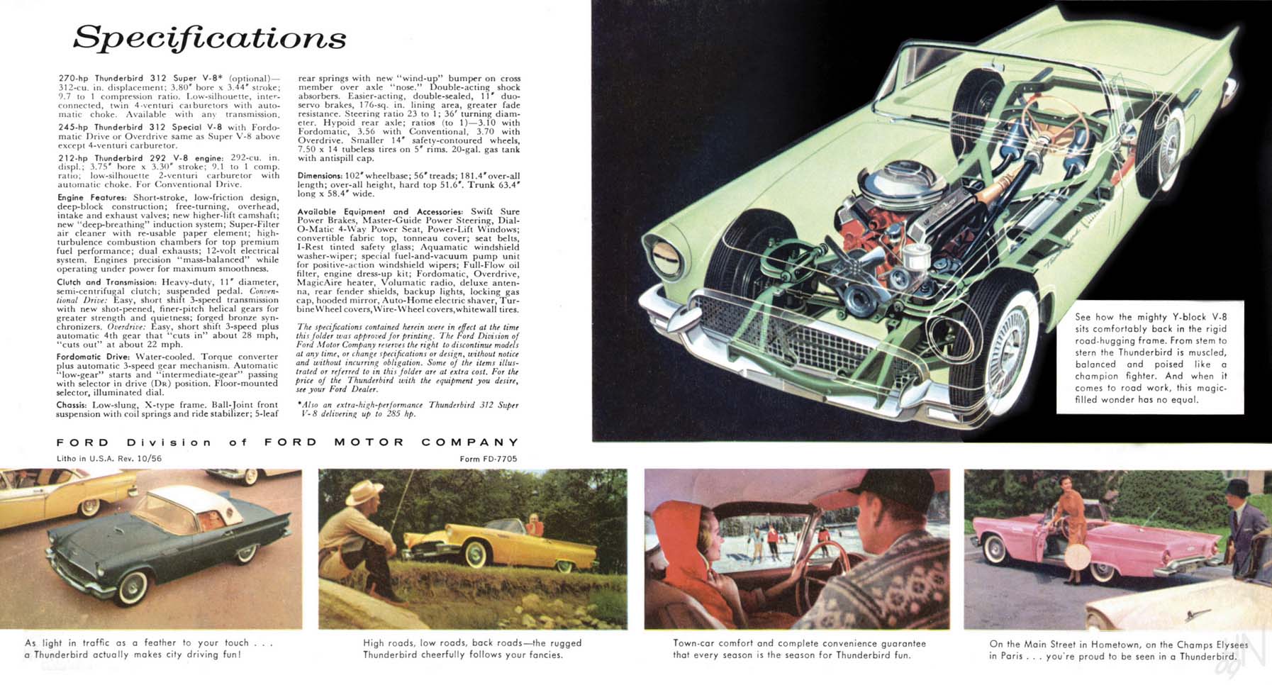 1957 Ford thunderbird brochure