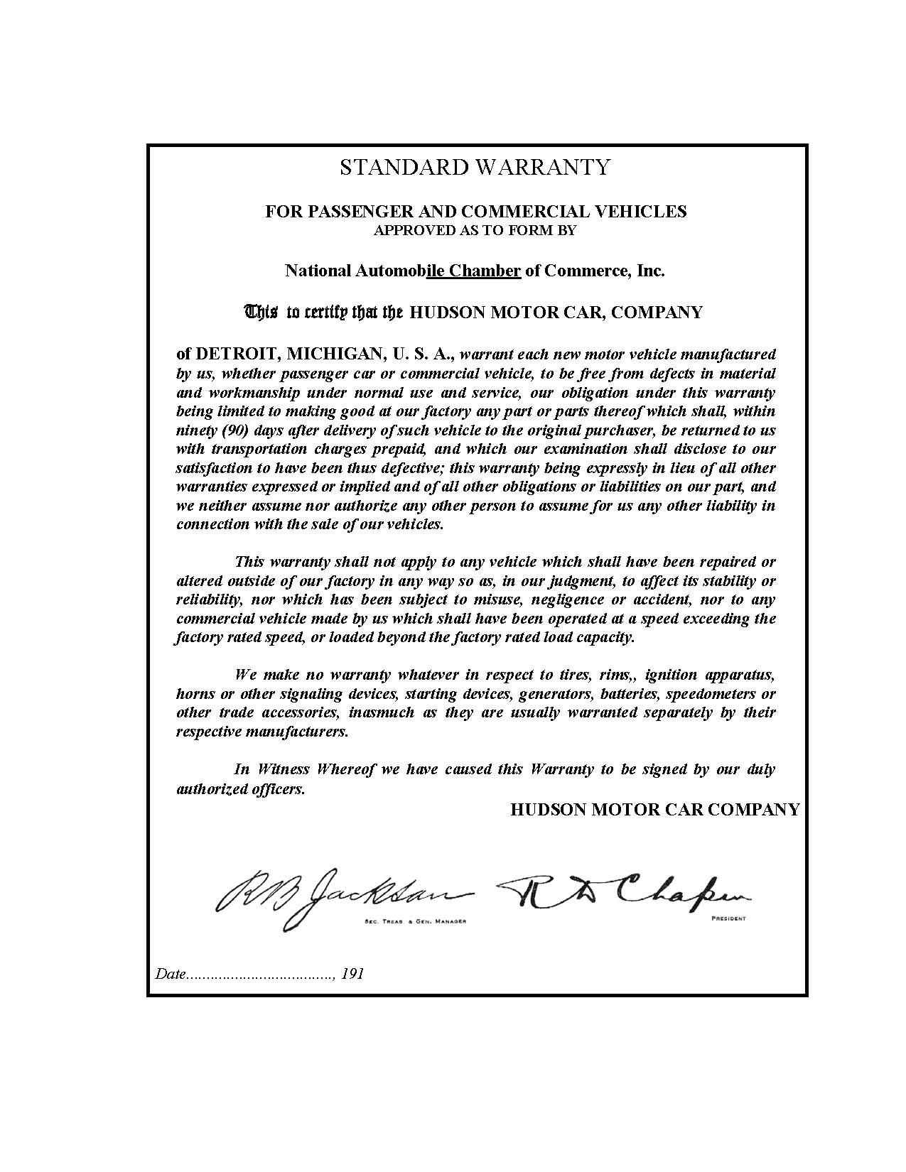 1916 Hudson Super-Six Reference Book-73