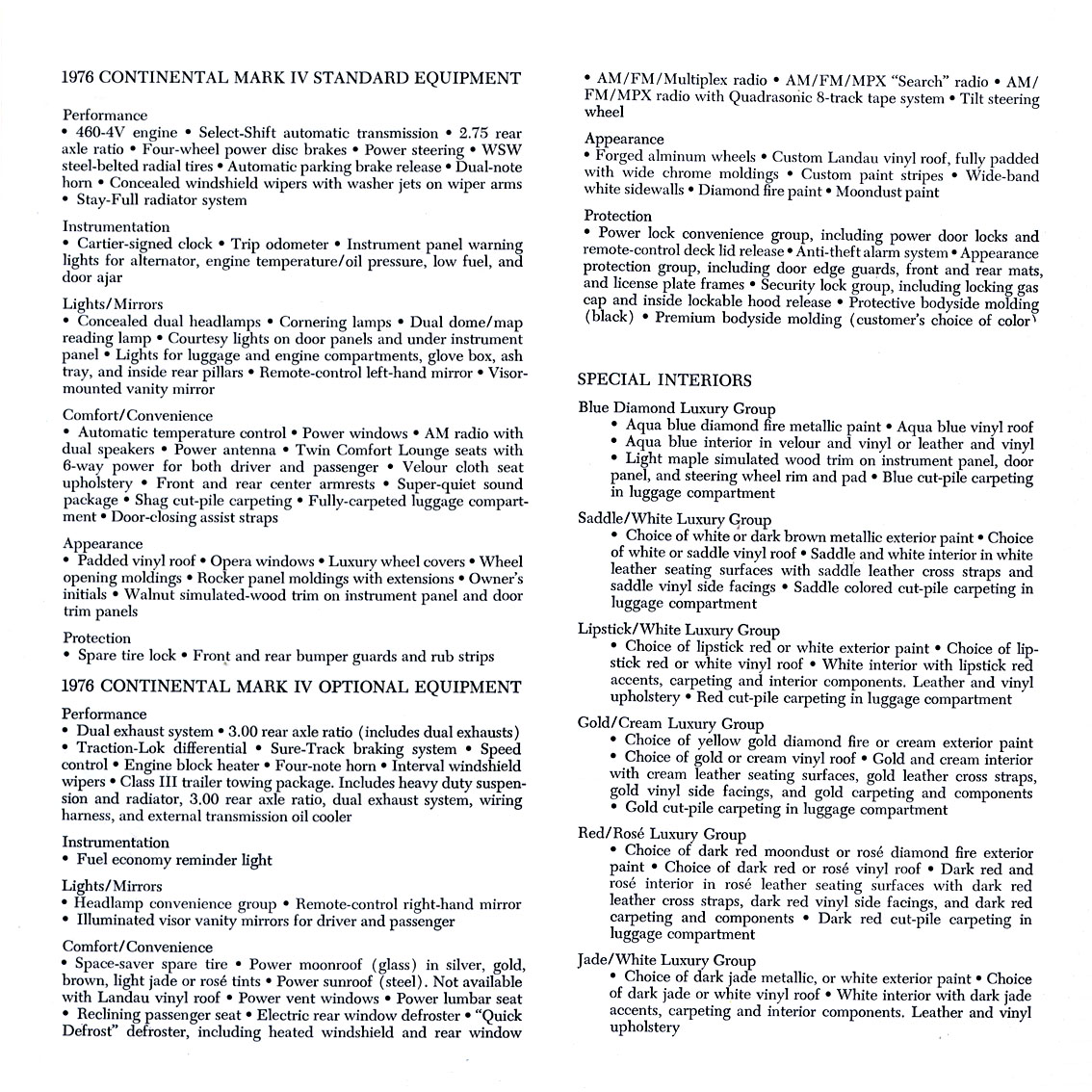 1976 Lincoln Continental Mark IV-16