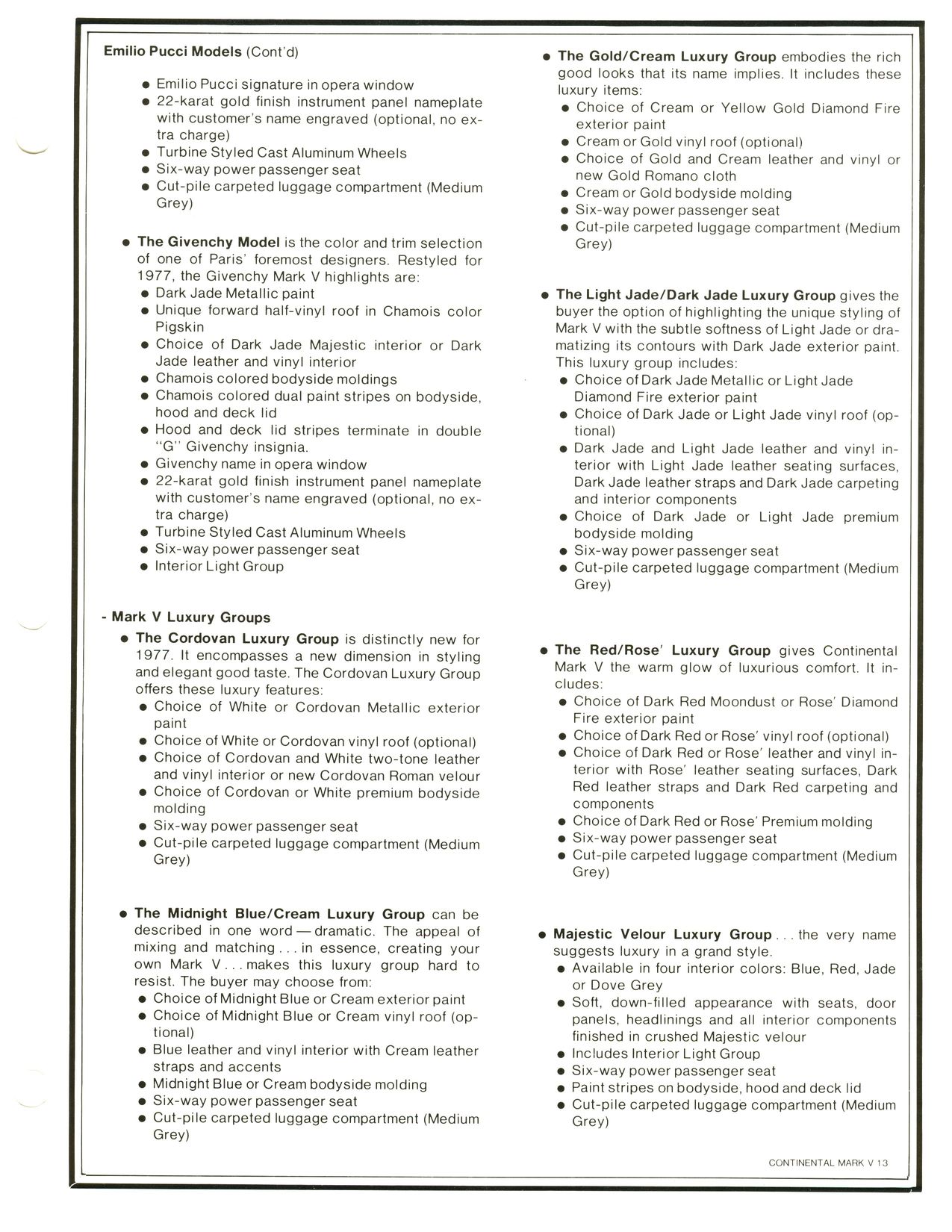 1977 Continental Product Facts Book-1-13