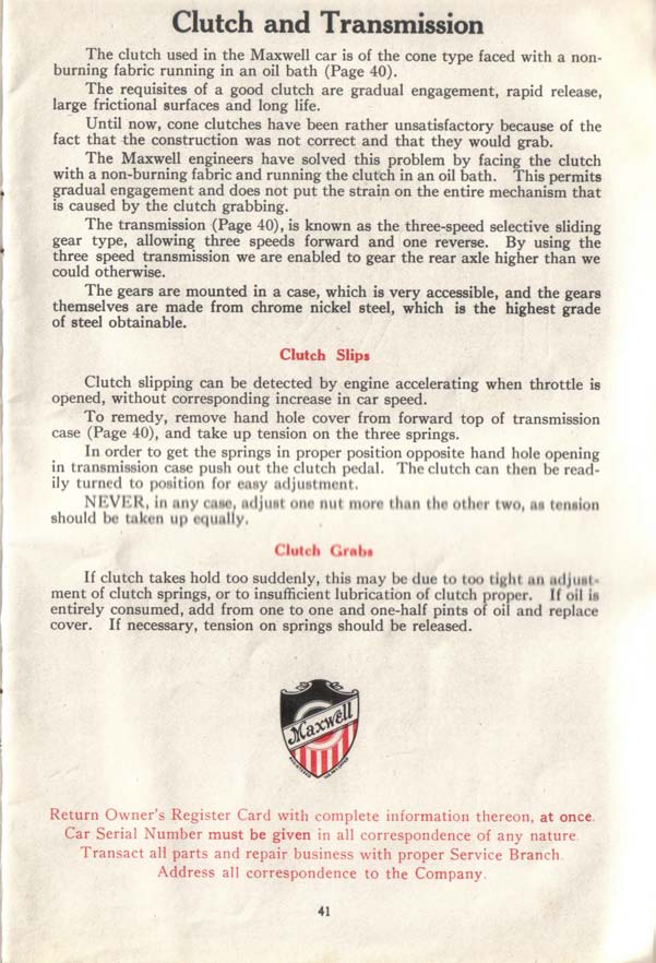 1917 Maxwell Instruction Book-42