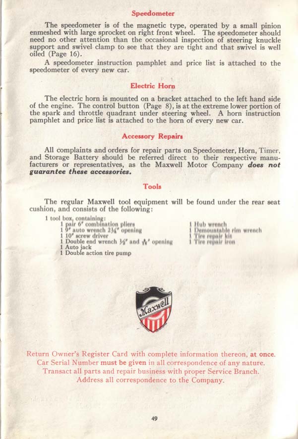 1917 Maxwell Instruction Book-50