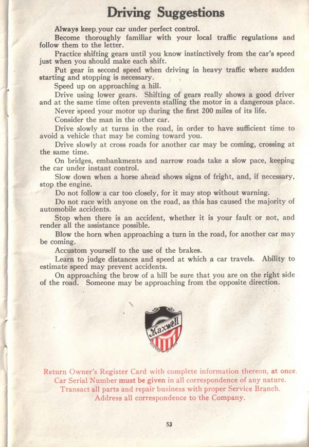 1917 Maxwell Instruction Book-54