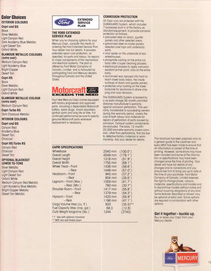 1984 Mercury Capri  Cdn -13