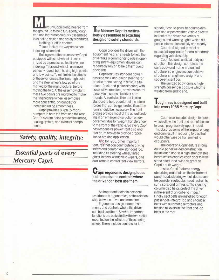 1985 Mercury Capri  Cdn -10
