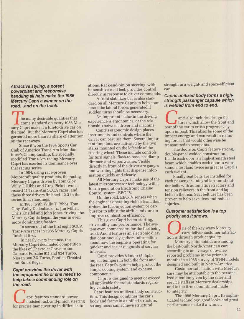 1986 Mercury Capri  Cdn -11