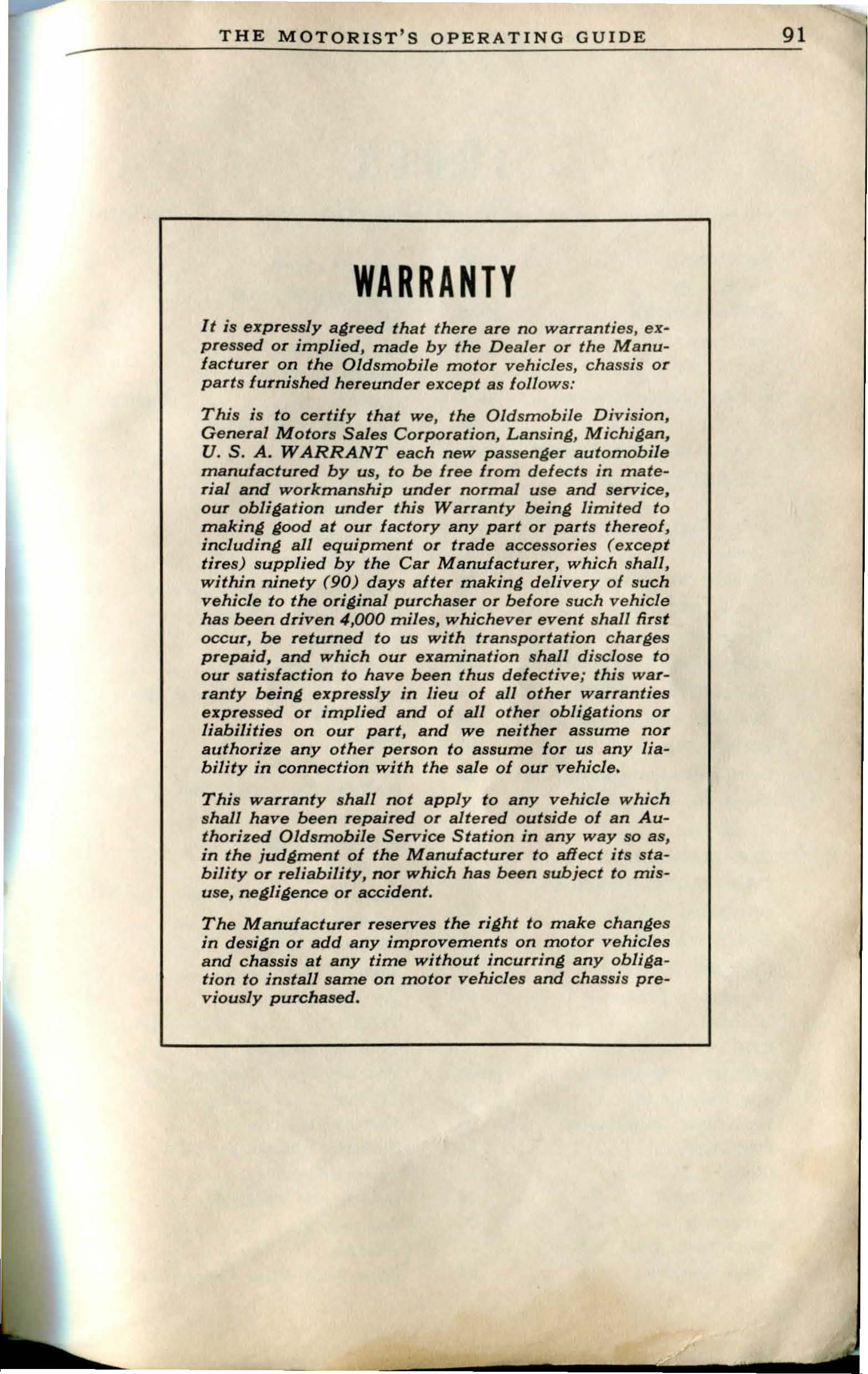 1940 Oldsmobile Operating Guide-93