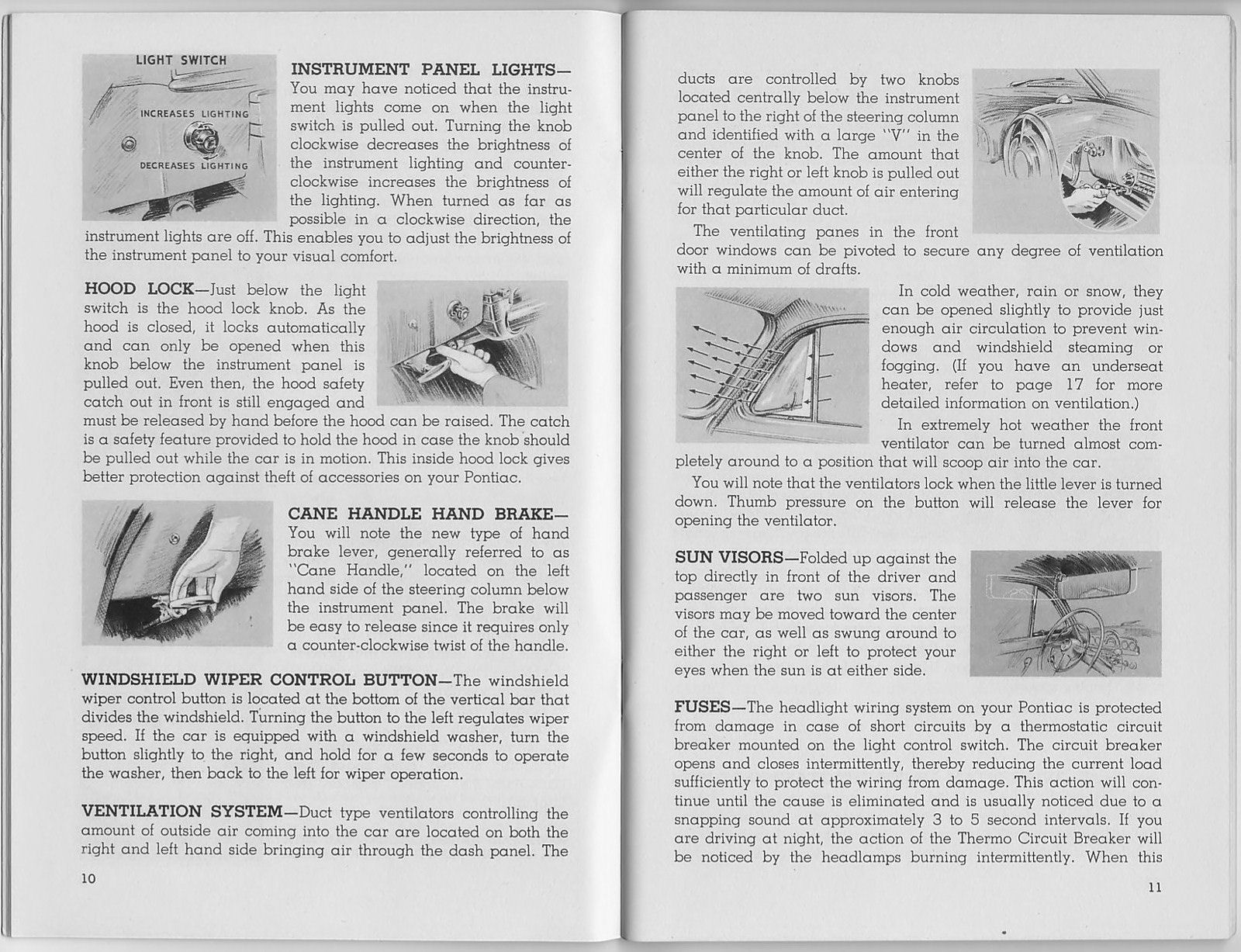 1950 Pontiac owner s manual - Pg 10 - 11