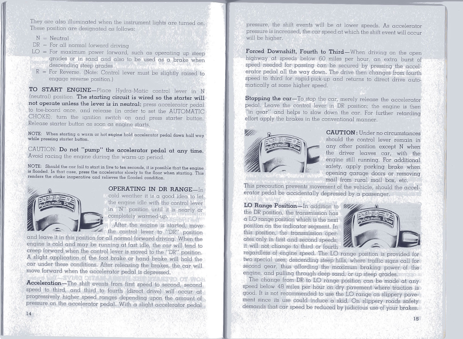1950 Pontiac owner s manual - Pg 14 - 15