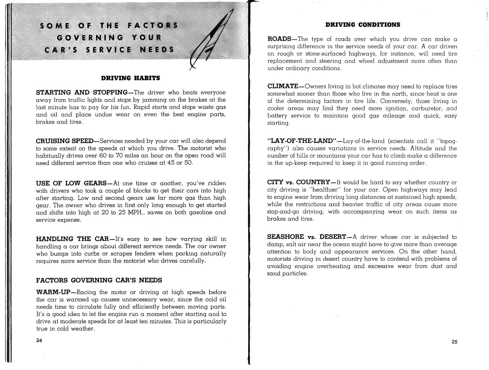 1950 Pontiac owner s manual - Pg 24 - 25