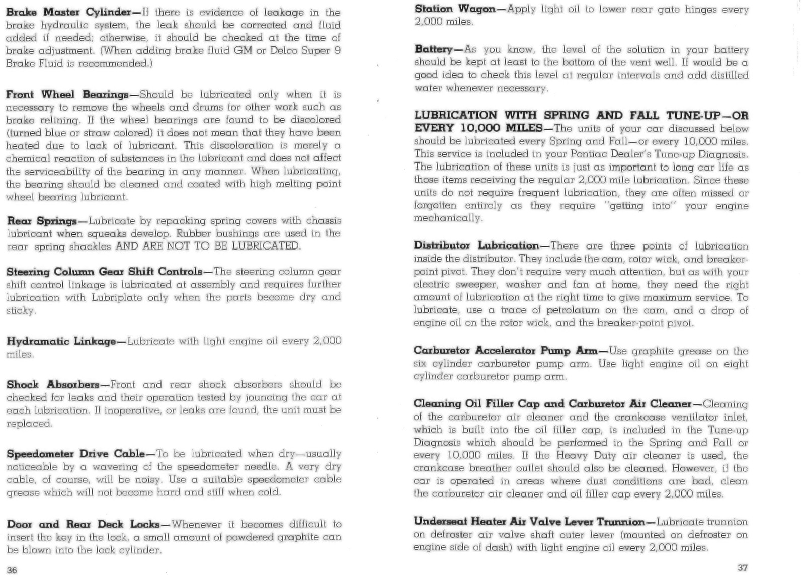 1950 Pontiac owner s manual - Pg 36 - 37